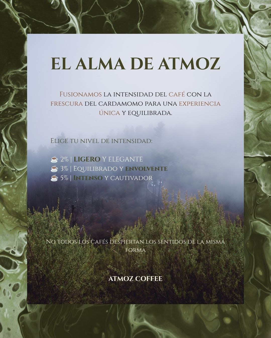 El alma de Atmoz: intensidades de café con cardamomo