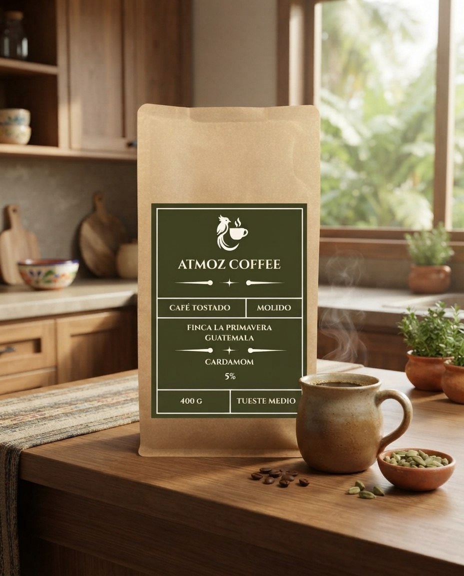 Paquete de café con cardamomo Atmoz Coffee